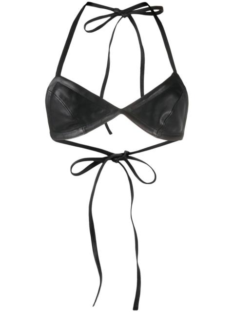 triangle leather top