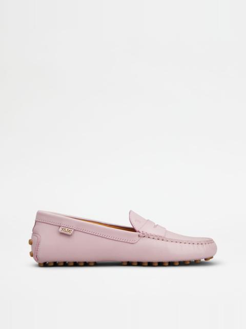 GOMMINO LOAFERS IN LEATHER - PINK