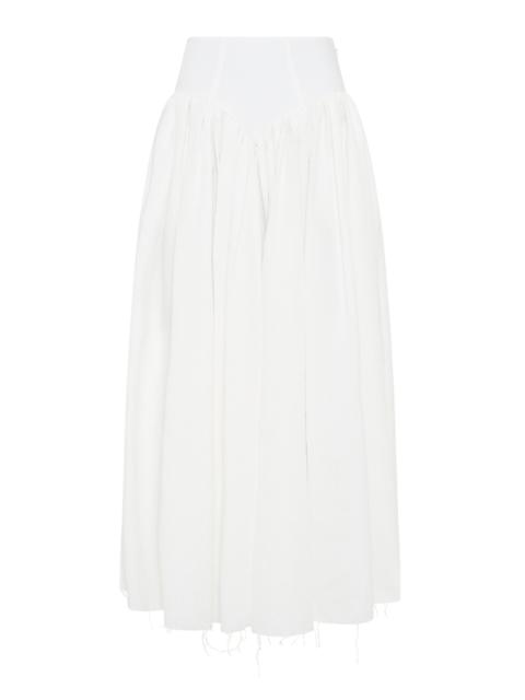 Juniper Linen Panel Skirt white