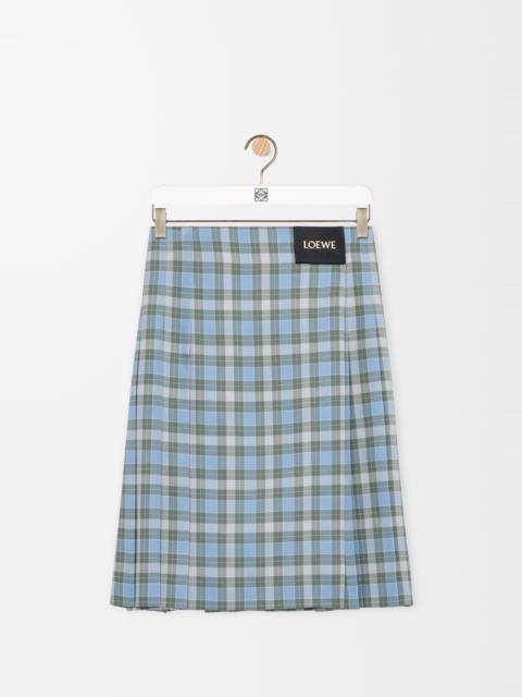 Pleated skirt in wool blend