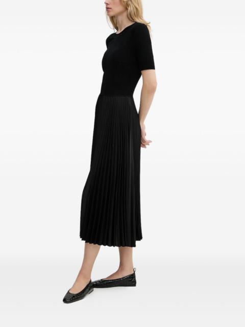 crew-neck midi dress