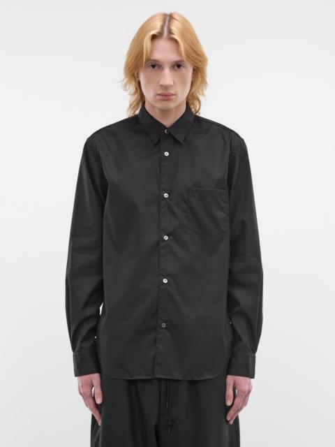 Black Cotton Button-Up Shirt