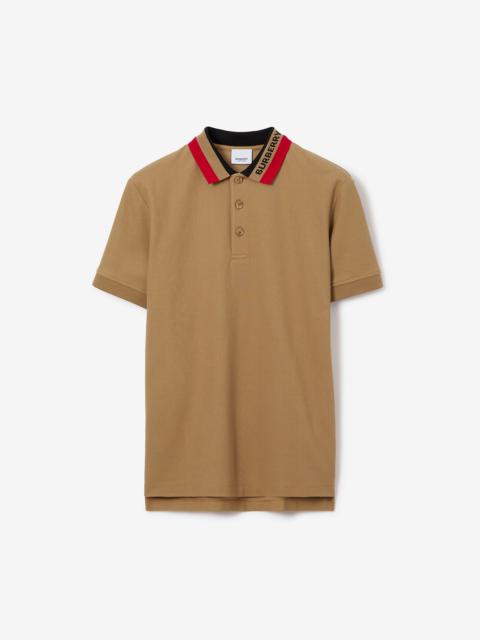 Logo Detail Cotton Piqué Polo Shirt