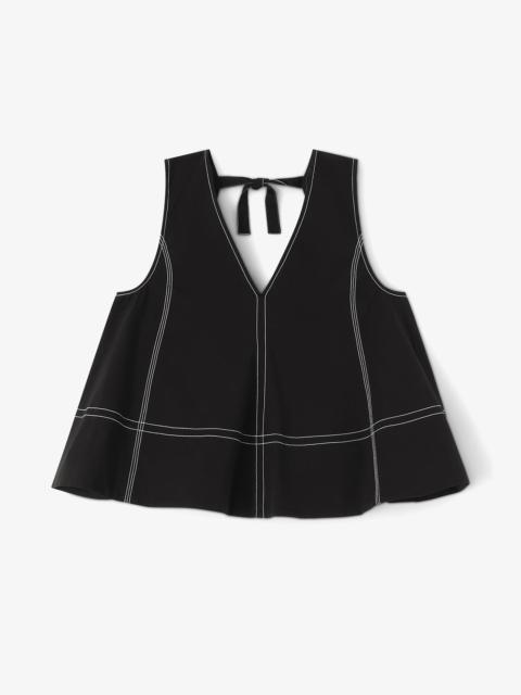 BLACK COTTON A-LINE TOP