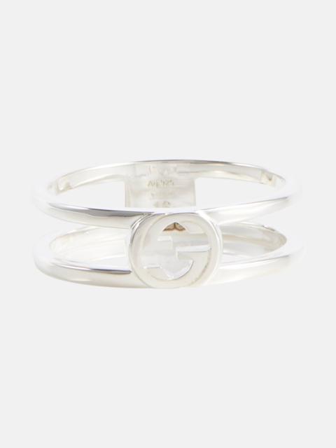 Interlocking G sterling silver ring