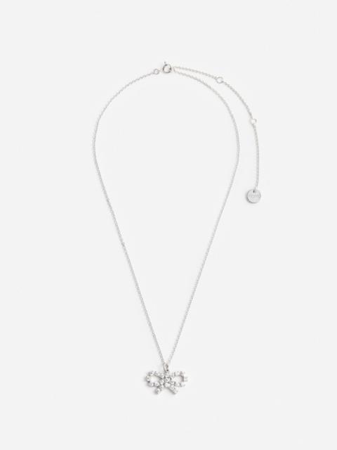 Micro Crystal Bow Necklace