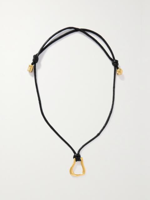 + Net Sustain The Mini Link Of Wanderlust Gold-plated Cord Necklace