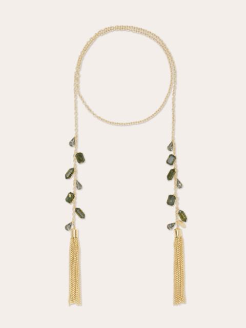Alanna Stone Tie Lariat Necklace