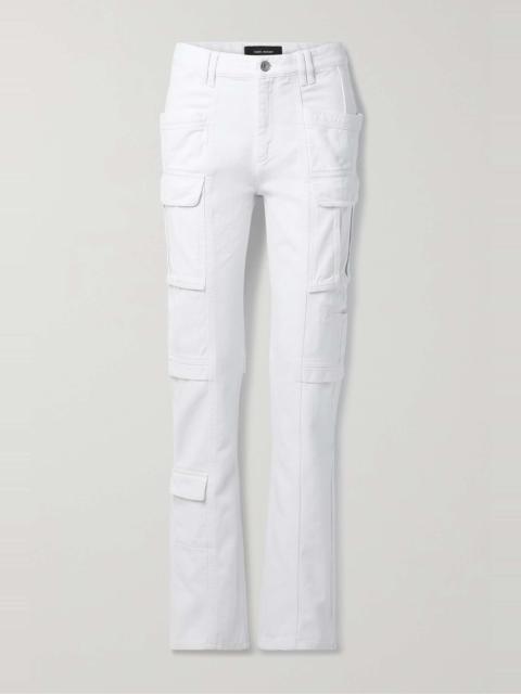 Vokayo acid-wash high-rise straight-leg jeans