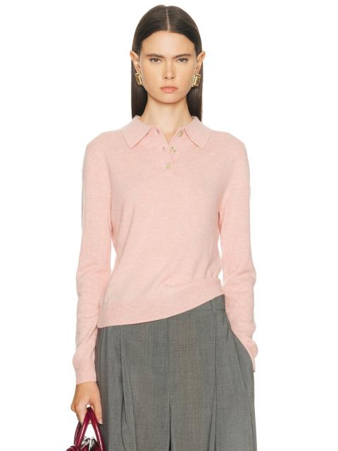 Cashmere Long Sleeve Polo