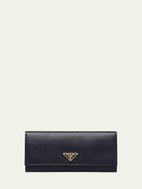 Envelope Flap Leather Slim Wallet