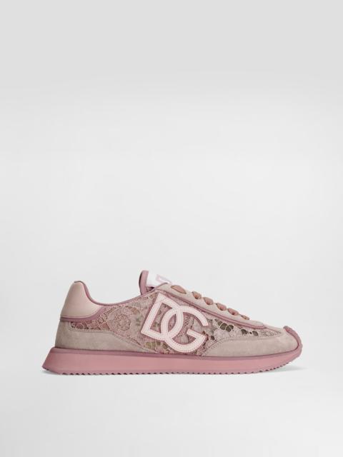 DG Cushion sneakers in lace and calfskin