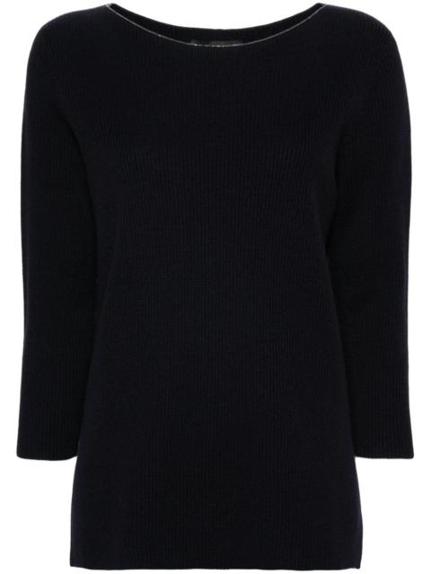 bead-embellished jumper
