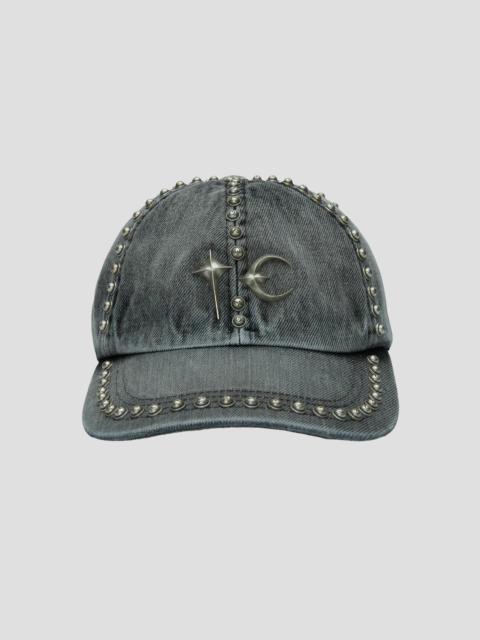 STUDDED DENIM CAP