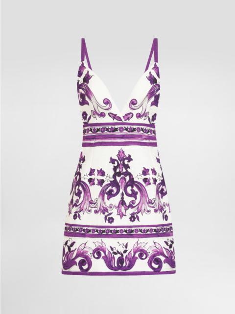 Majolica-print dress