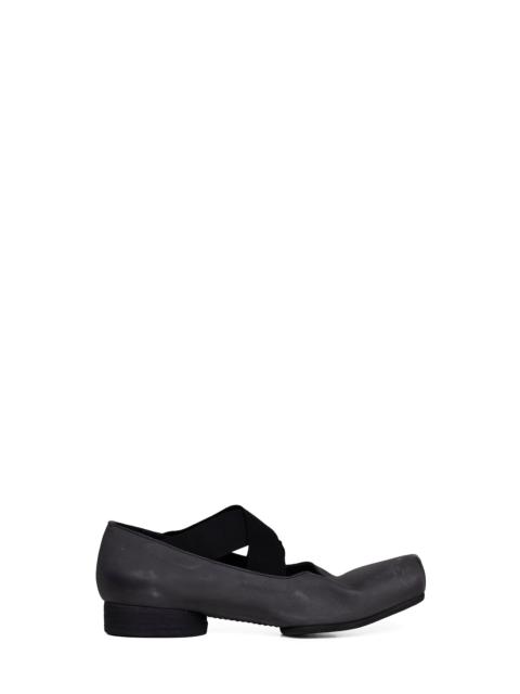 Dark grey nubuck ballet flats