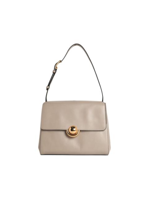 punched logo shoulder bag