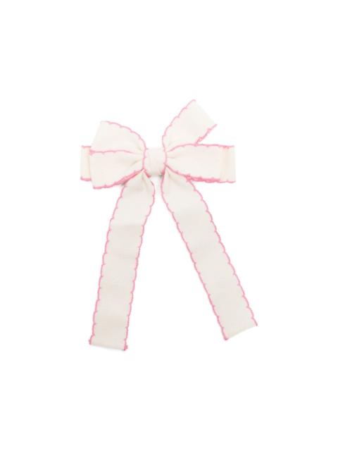 scalloped bow hair accessory