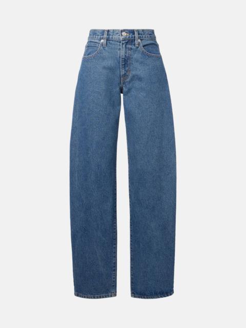 Tess Long low-rise wide-leg jeans