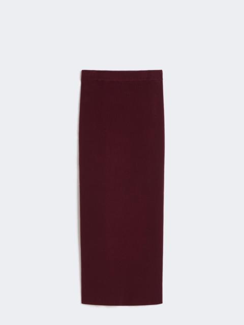 Viscose pencil skirt - BORDEAUX