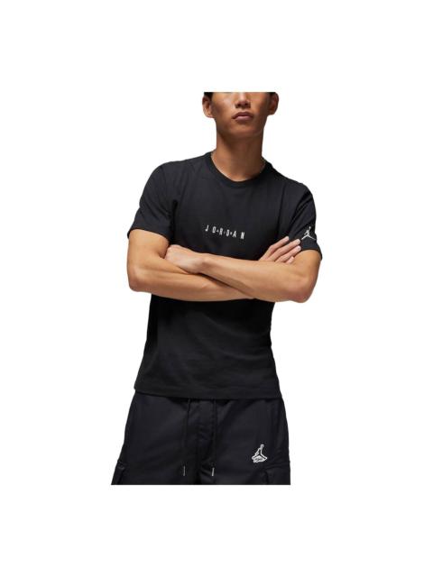 Air Jordan Embossed Air Crew T-Shirt 'Black' DM3183-010