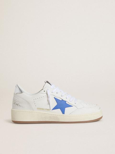 Ball Star with light blue leather star and silver foiled leather heel tab