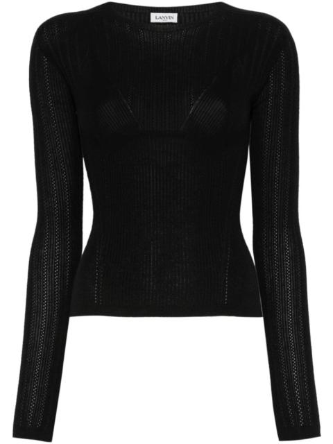 ribbed-knit jumper