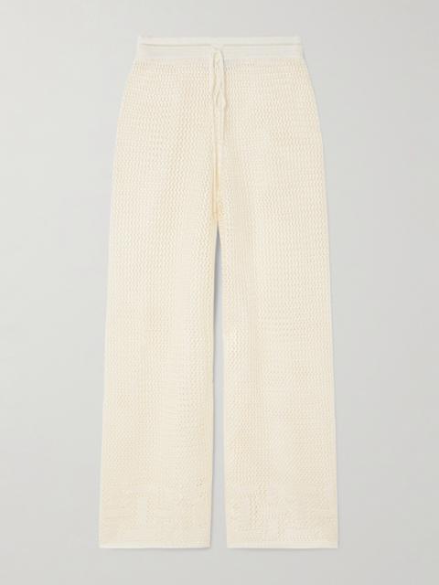 Crocheted Wide-leg Pants