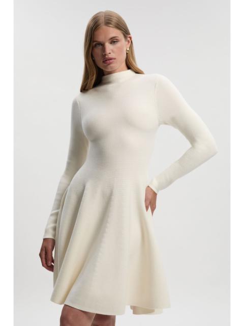 Petite Viscose Blend Full Circle Knit Mini Dress