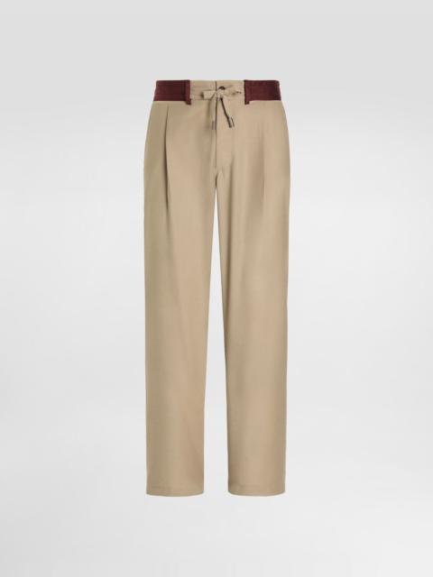 Wool canvas trousers