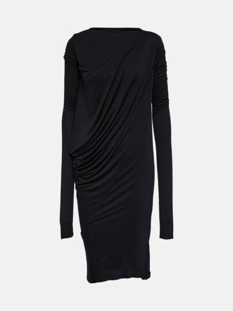Lilies draped jersey midi dress