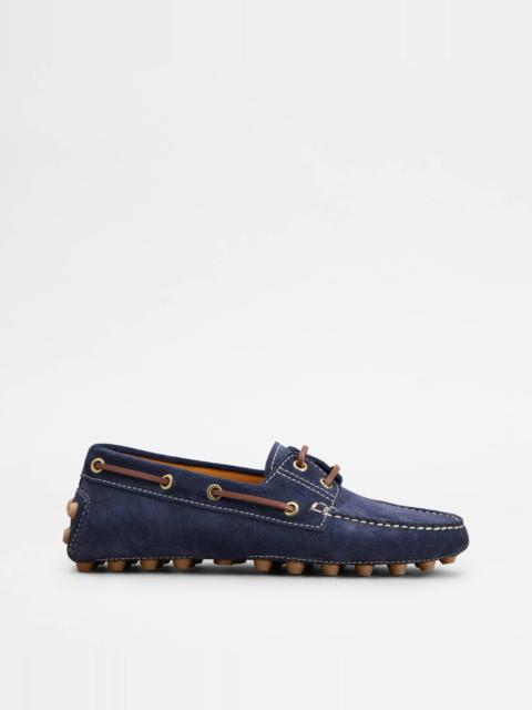 BOAT GOMMINO BUBBLE IN SUEDE - BLUE