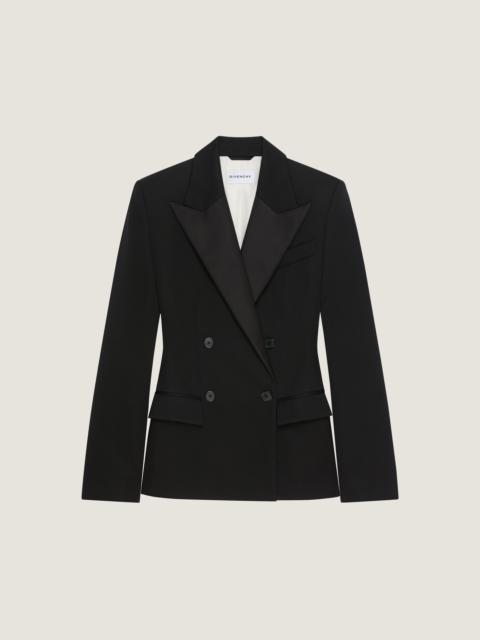 DOUBLE BREASTED TUXEDO JACKET IN WOOL