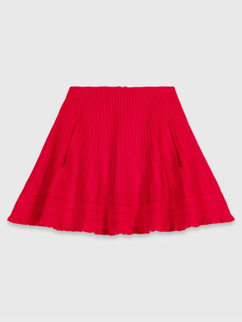 Compact knit short skirt