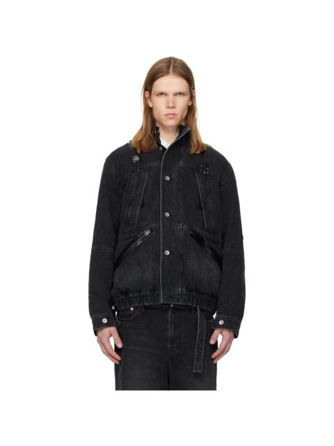 Black Blouson Denim Jacket