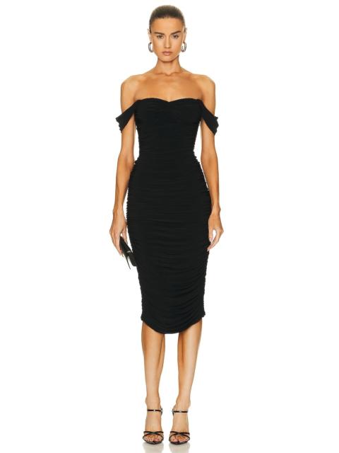 Walter Midi Dress with Winglet Sleeves