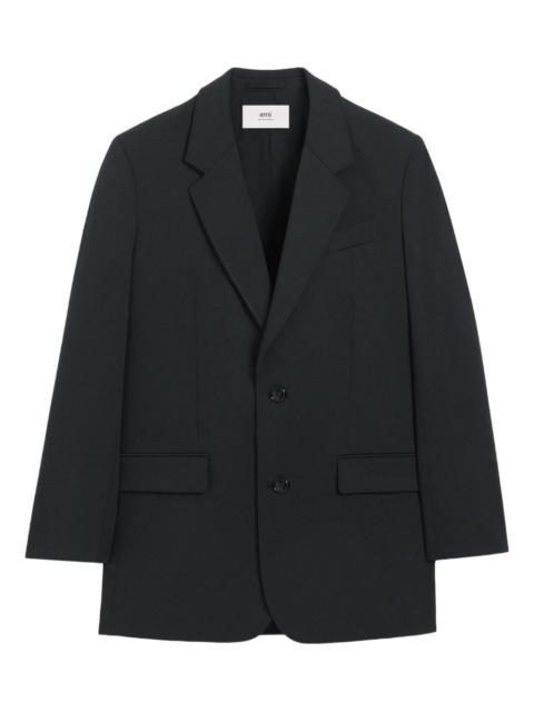 single-breasted wool jacket