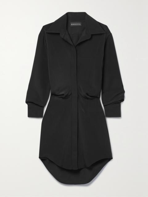 The Vera Silk-crepe Mini Shirt Dress