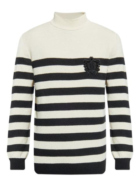 striped-pattern sweater