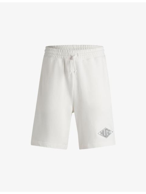 Branded Straight-Leg Regular-Fit Cotton-Jersey Shorts