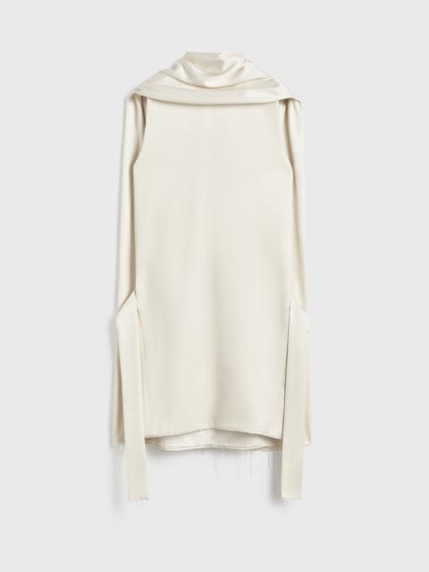 Cocoon scarf dress ecru