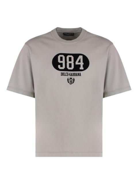 crew-neck print T-shirt