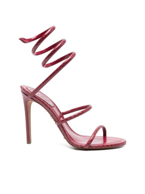 80mm Cleo spiral-wrap leather sandals