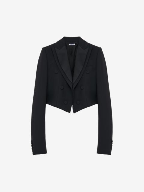 Double Lapel Cropped Jacket