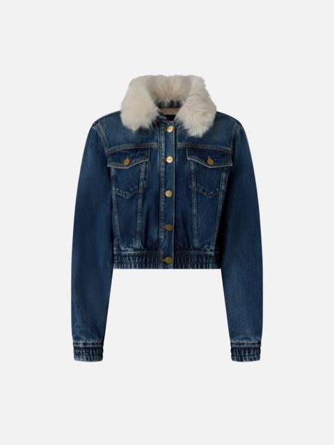 DENIM TRUCKER JACKET WITH SOFT COLLAR