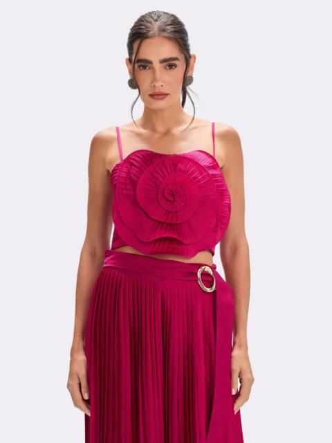 DREAM SATIN FLOWER TOP