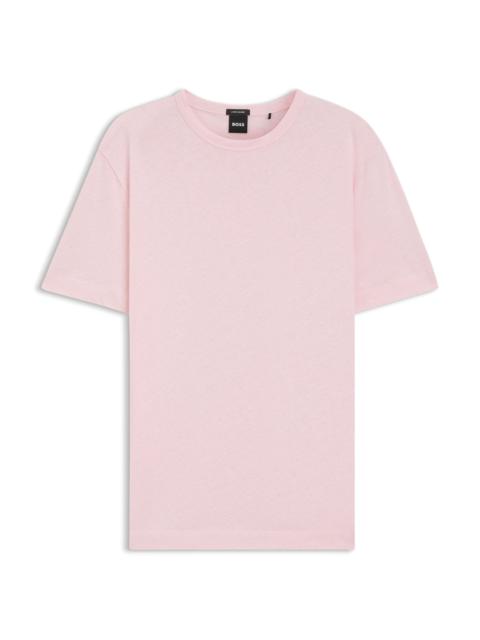 COTTON-LINEN T-SHIRT IN A REGULAR FIT