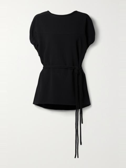 Belted crepe top