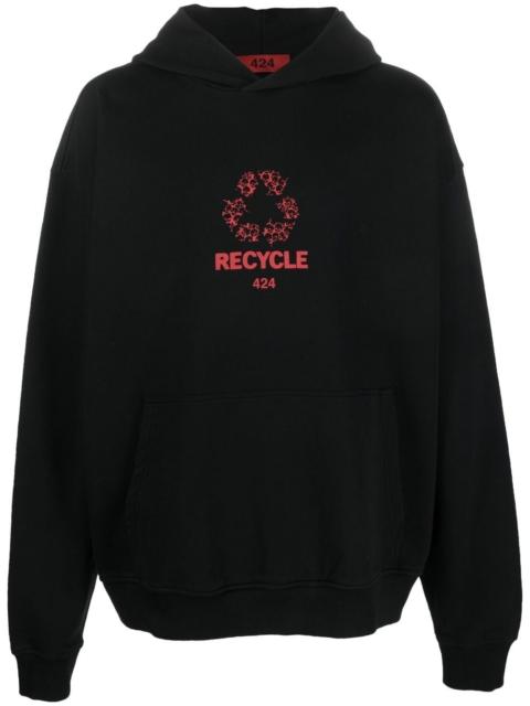 logo-print 'Recycle' hoodie
