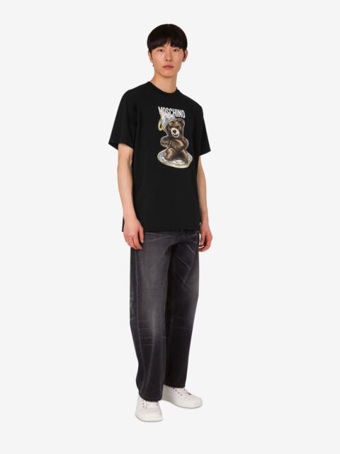 ORGANIC COTTON JERSEY T-SHIRT MOSCHINO TEDDY BEAR